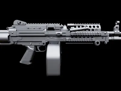 m249 custom 3D model