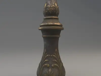Victorian Style Street Lamp Low-poly 3D model