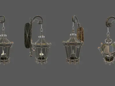 Lantern Bloodborne - Victorian style Low-poly 3D model