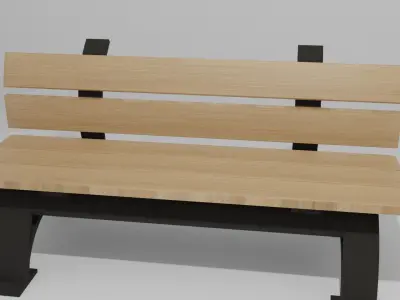 Bench  Free low-poly 3D model