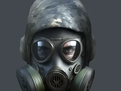 Helmet 3d model military combat Military scifi Low-poly 3D model Low-poly 3D model