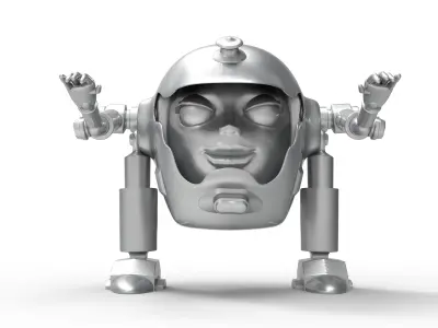 Female Robothelmets Lilalaser Sci Fi  3D print model