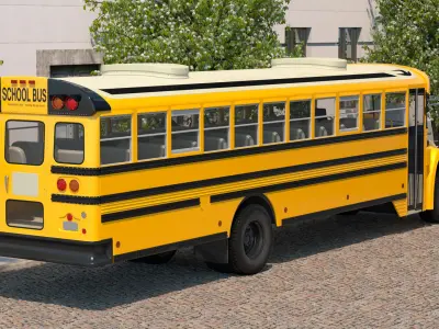  American Yellow School Bus 