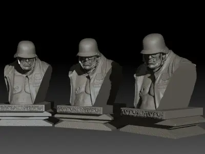  Zombie Biker High Poly for 3d Print 3D print model