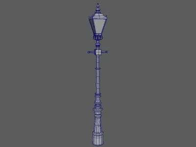 Vintage Streetlight with Textures Free 3D model