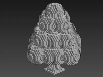Tree Voxel - 10 Low-poly 3D model