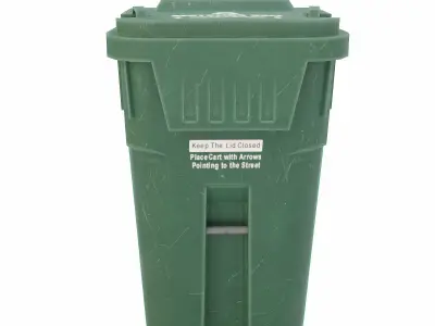 Small Dumpster lowpoly 3d model Low-poly 3D model
