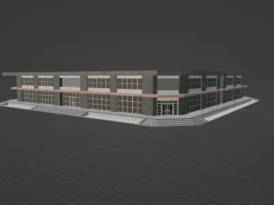 building Free low-poly 3D model 2