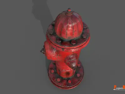 Fire Hydrant Version 001 Low-poly 3D model