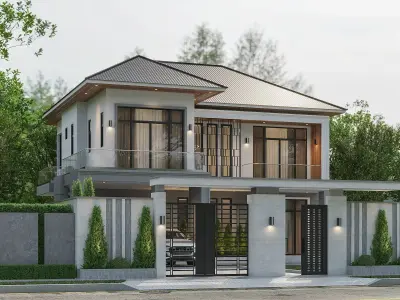 3D Exterior Villa 3D model