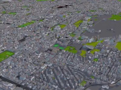Montreal City Dec 2021 Low-poly 3D model