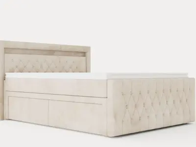 Franco Bed Pack With Storage Led Lighting 160 Low-poly 3D model