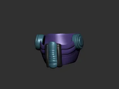 helmet high poly sculpt 3d printable  3D model 88