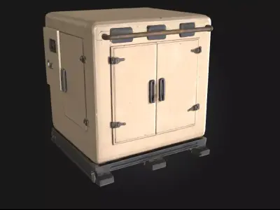 Metal Utility Box  Durable Industrial Storage Unit 3D model