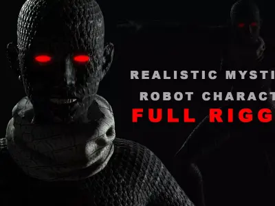 Mystique Robot Character Monster 3D Model Full Rigged  Low-poly 3D model