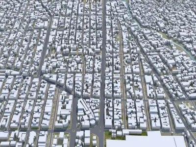 Jos Nigeria 20km Low-poly 3D model