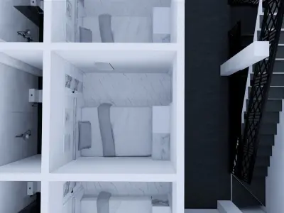 Interior and Exterior Boarding house 3rd floor - kos 3 lantai 3D model