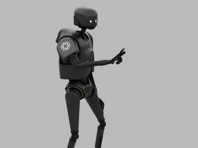 Rogue One Imperial robot   rigged 3D model