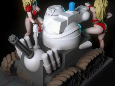 Anna and Uni Puma from Dominion Tank Police 3D print model