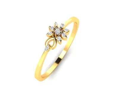 Diamond Ring For Women 3d Print Model 3D print model 31