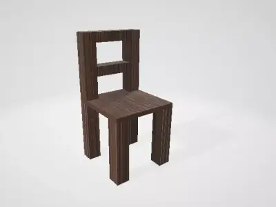 Wooden chair Free low-poly 3D model purchase