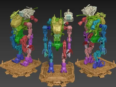 Titan Walker Poseable 100mm 3D print model