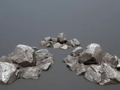 sea rocks Low-poly 3D model