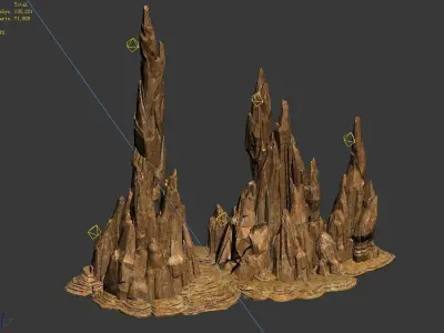 Battlestar - Desert Bizarre Boulder 02 3D model