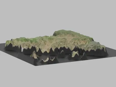 Spain Map Country Low-poly 3D model