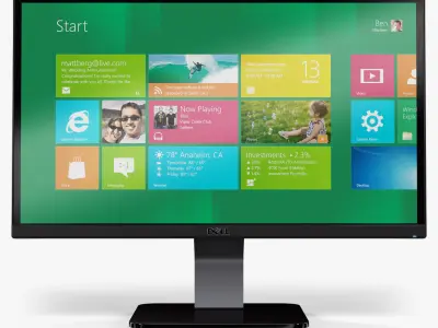 Dell S2340L LED monitor Low-poly 3D model