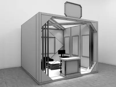 Modern Exhibition Booth Design 3D Model 3D model