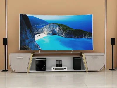 TV Cabinet Design Low-poly 3D model