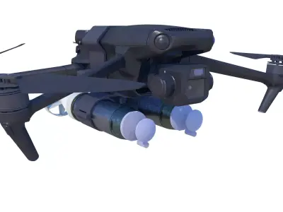 Drone with payload 3D model
