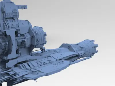 Sci-Fi Droid Canon ship 2  3D model