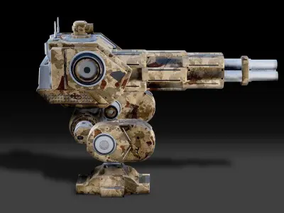 Doomshot - Transformer Mech Low-poly 3D model