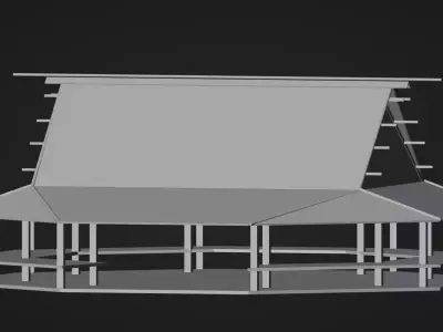 Traditional Houses - Rumah Sasadu Low-poly 3D model