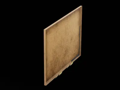 Notice Board Low-poly 3D model