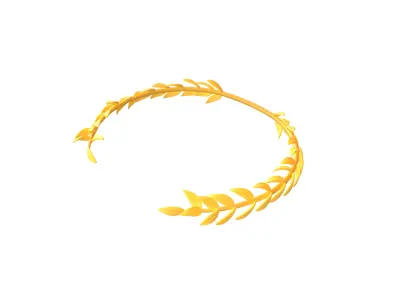 Laurel Wreath Head v1 001 Low-poly 3D model