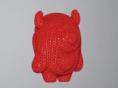 Knitted Valentine love Monster 3D print model