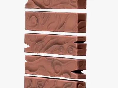 Stylized Wood Planks 3D model