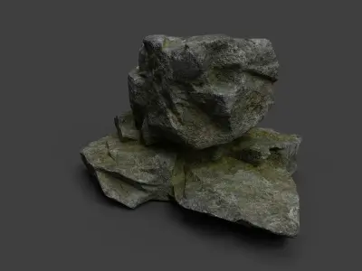 Rock 7-8 Low-poly 3D model