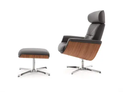 Honolulu Armchair and Ottoman 3D model