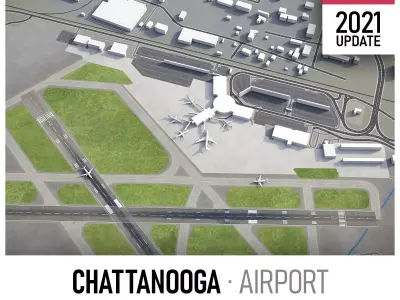 Chattanooga Airport Low-poly 3D model