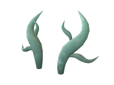 Dragon Horn v1 001 Low-poly 3D model