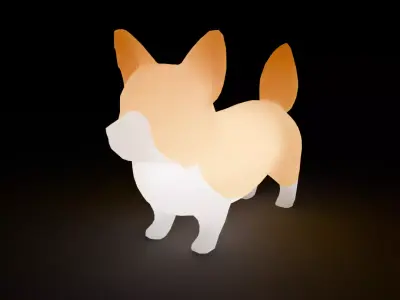 Corgi Indirect Lighting 3D model