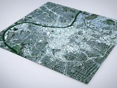 Cityscape Nashville Tennessee USA  3D model