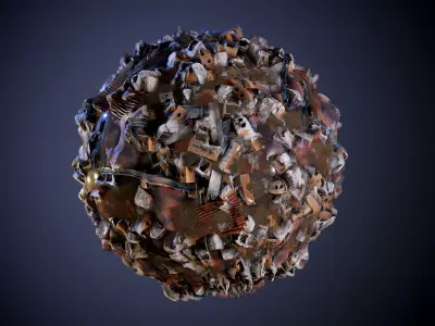 Wasteland Debris Seamless PBR Texture Texture