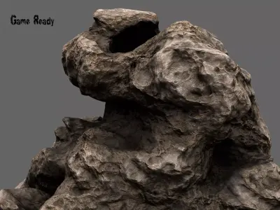 Rock texture Low-poly 3D model