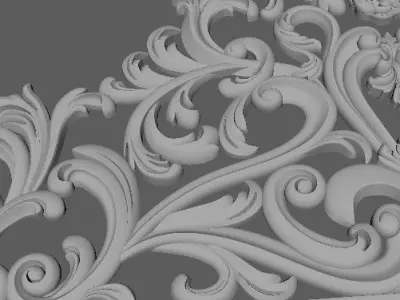 bed carved 3D model