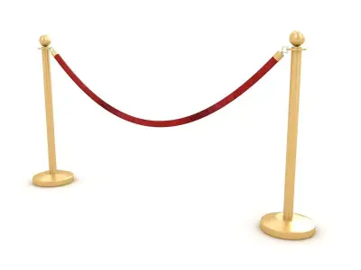 Red Velvet Rope 3D model